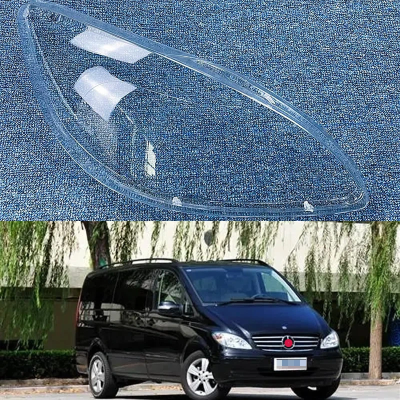 Car headlight cover For 04-10 Mercedes-Benz Viano W639 Headlight shell Car headlight transparent lamp housing Glass cover