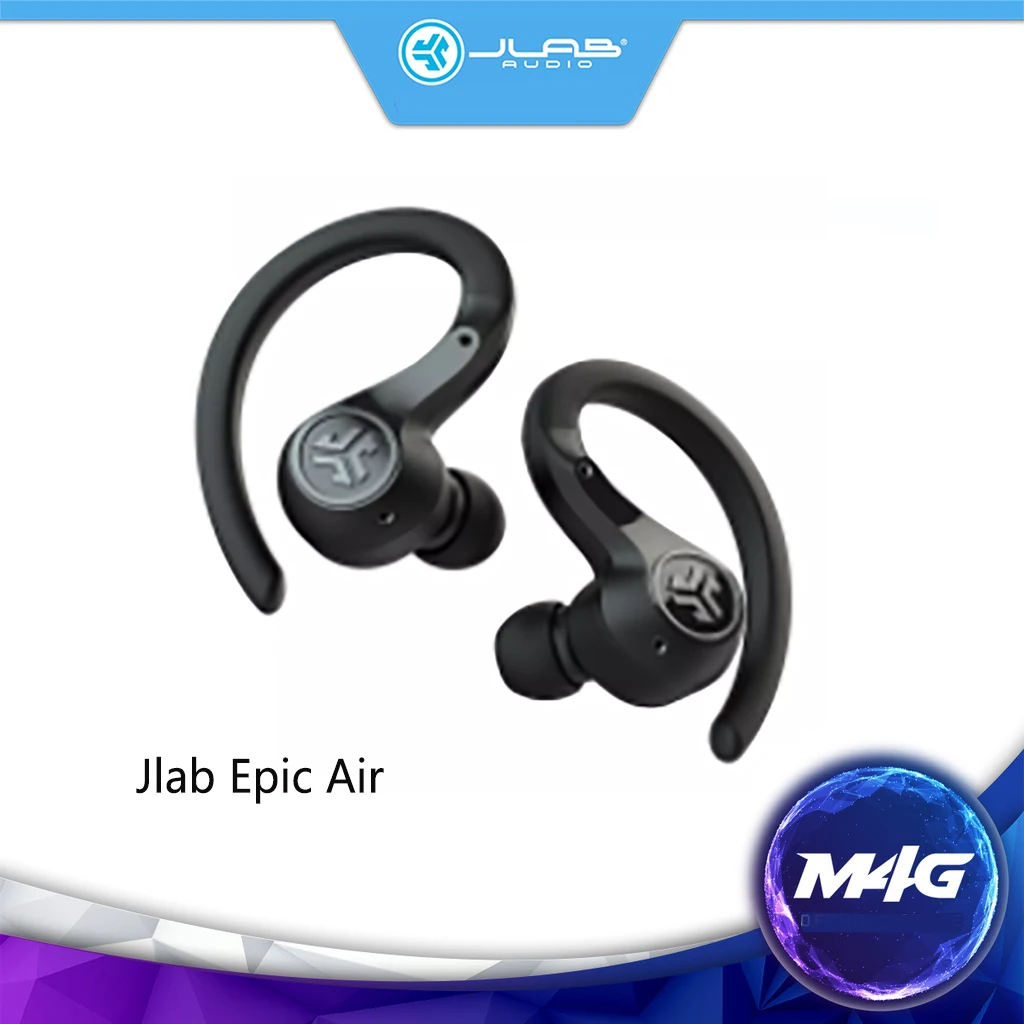 

JLab Epic Air Sport True Wireless Bluetooth Headset Safety Ear Design Sport Music Control Earphones Clear Talk Headphones