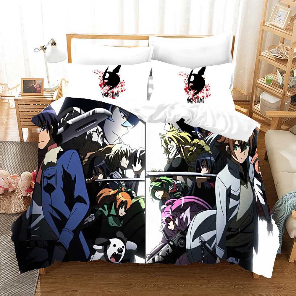 

Anime Akame 3D Printed Bedding Set Cartoon Duvet Cover Pillowcases Comforter Bedroom Decor Home Textiles