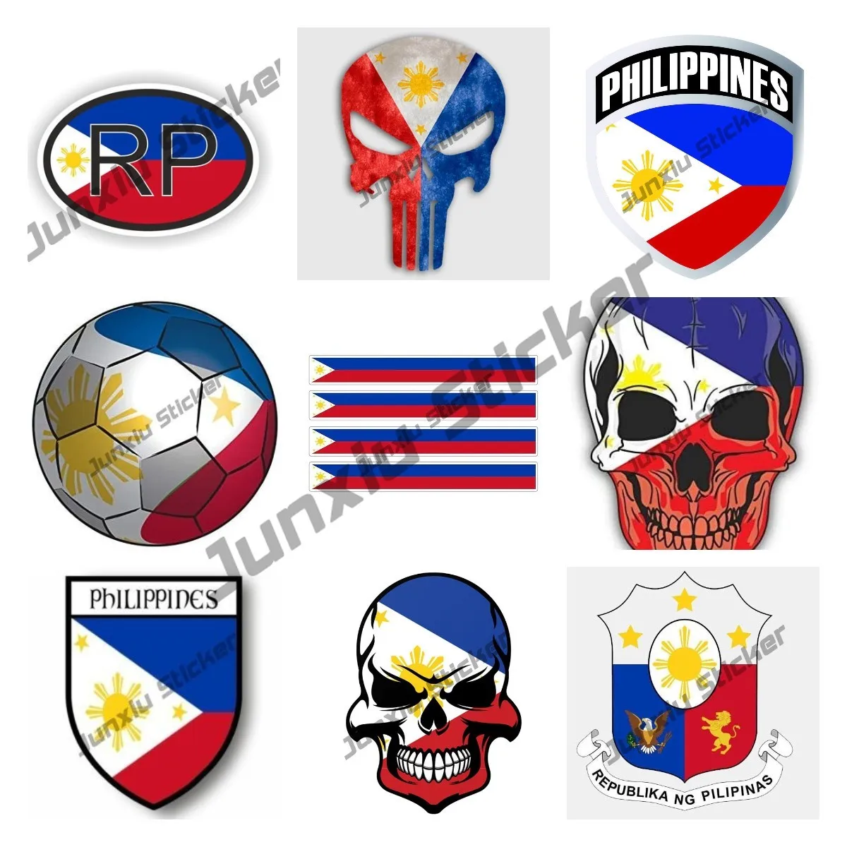 

Philippines Sticker Flag Map Decal PINOY PILIPINAS National Emblem Philippine Flag Sticker Bumper Window Windshield Accessories