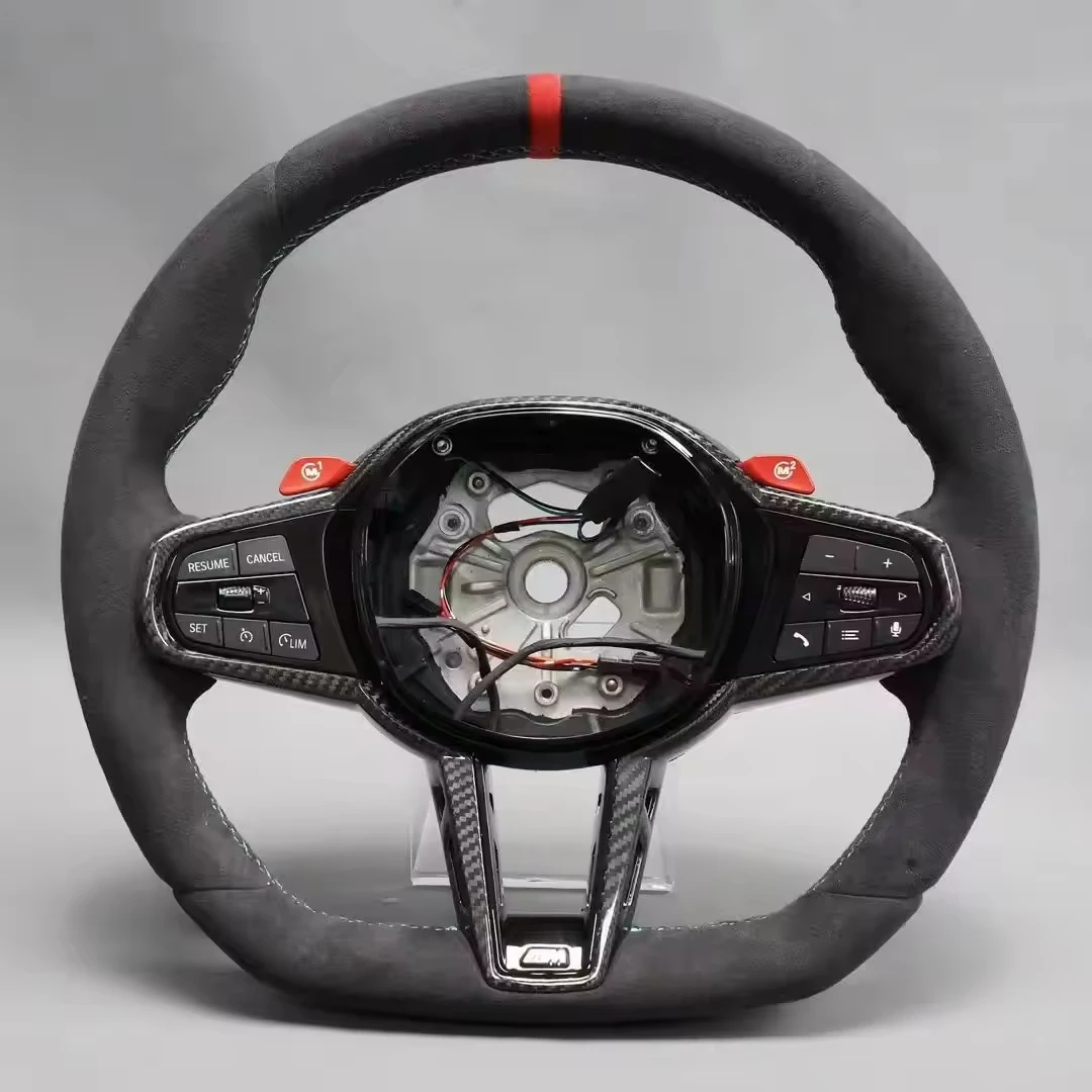 Фото Новый стильный спортивный руль из карбона для BMW G20 330i G30 CS Sport №2