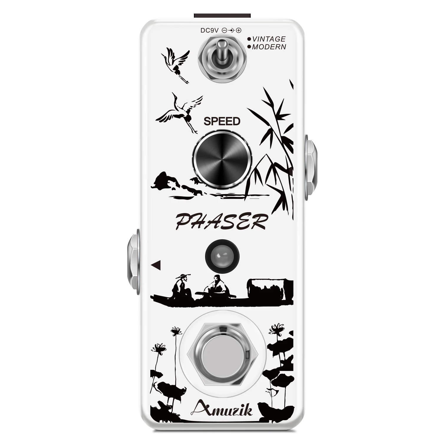 

Amuzik LEF-313 Phaser Pedal Analog Phase Effect Pedal For Electric Guitar Vintage & Modern Modes With Mini Size True Bypass