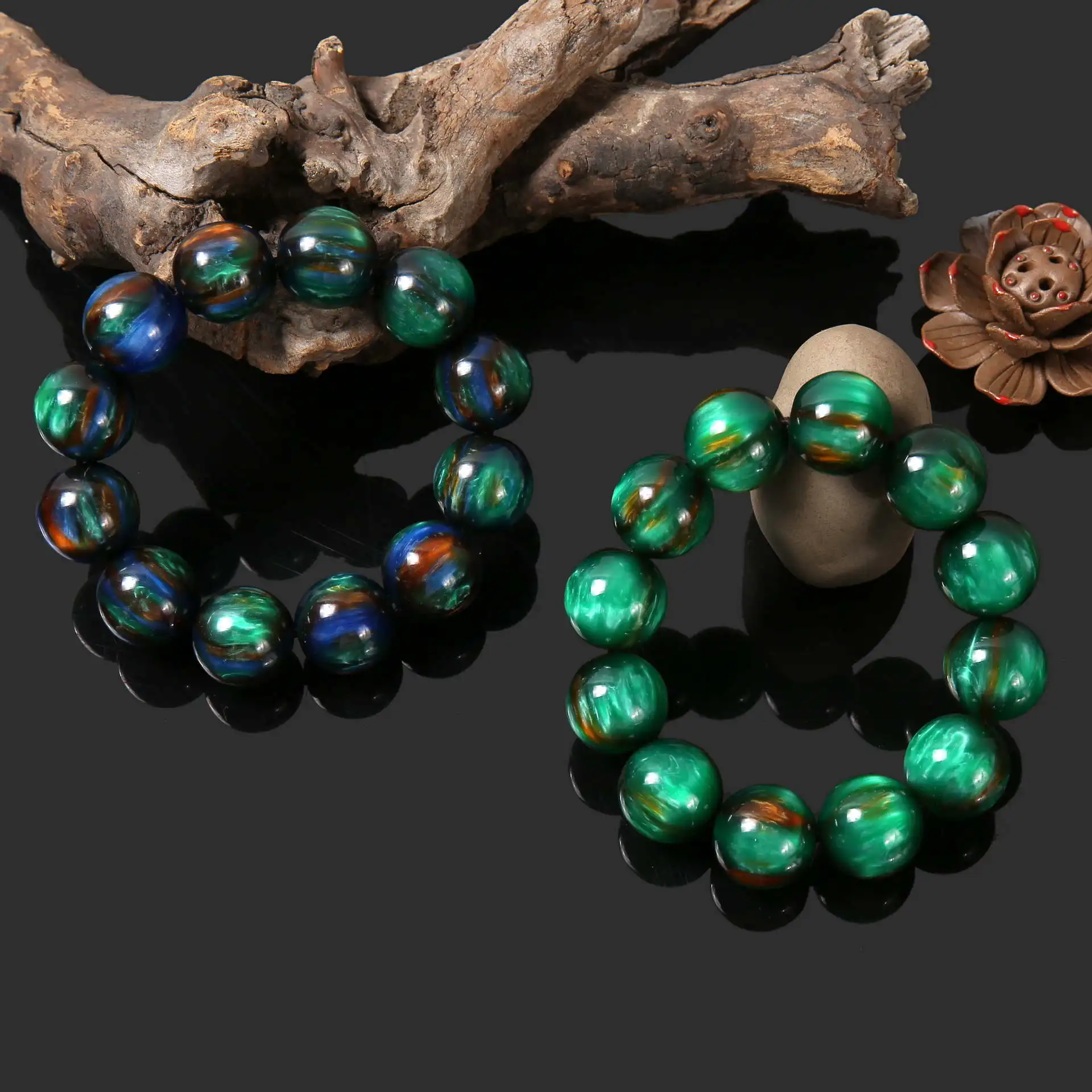 Красочный браслет BOEYCJR с имитацией звездного неба из натурального камня морская