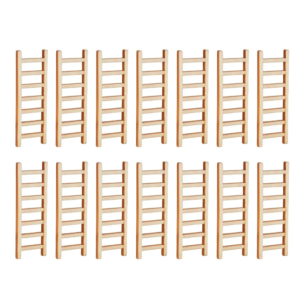 

Ladder Wooden Mini Stepminiature Micro Staircase Model Ladders Garden Gardens Fairylandscape Home Figurines Furniture