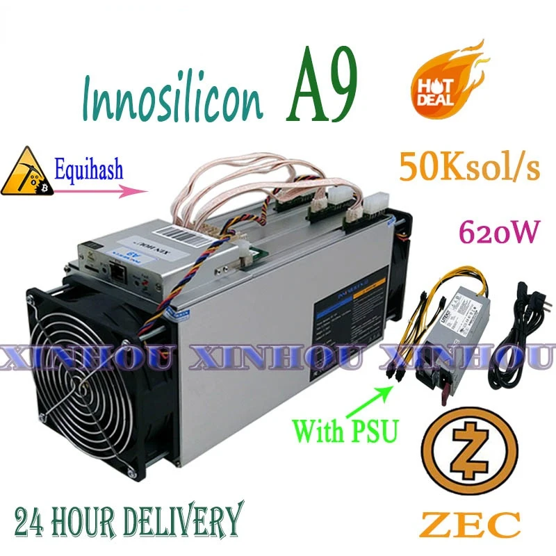 

Used Asic Miner Innosilicon A9 ZMaster 50k sol/s With 750w PSU Equihash Zcash ZEC ZCL BTG mining Better Than Antminer Z9 Z9 mini