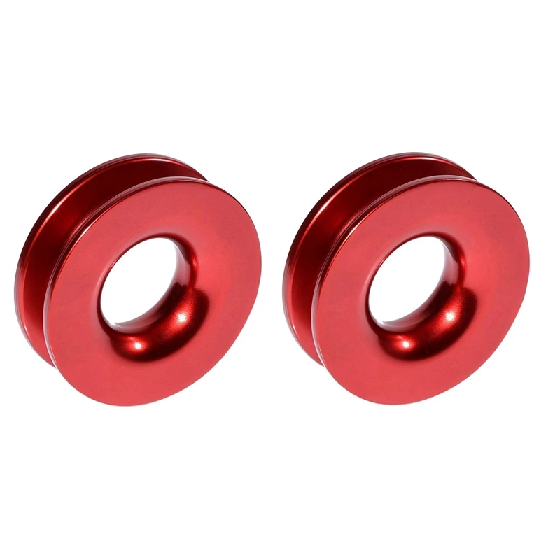 

2X алюминиевое кольцо для восстановления 41000Lb для 3/8 1/2 дюймового синтетического троса для лебедок, красный