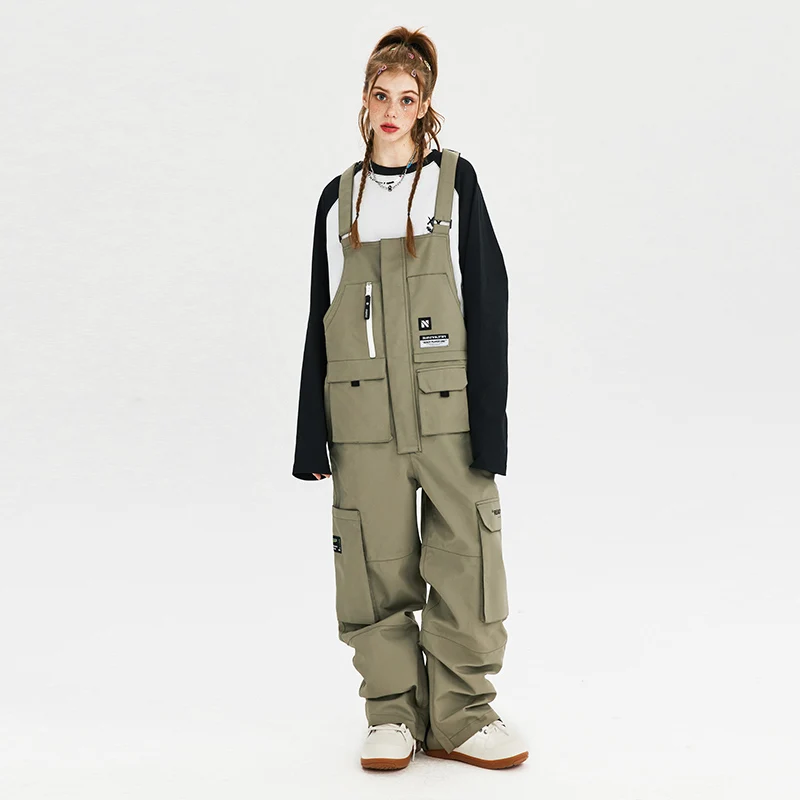 Лыжные штаны NANDN с ремешком зимняя одежда водонепроницаемые и ветрозащитные