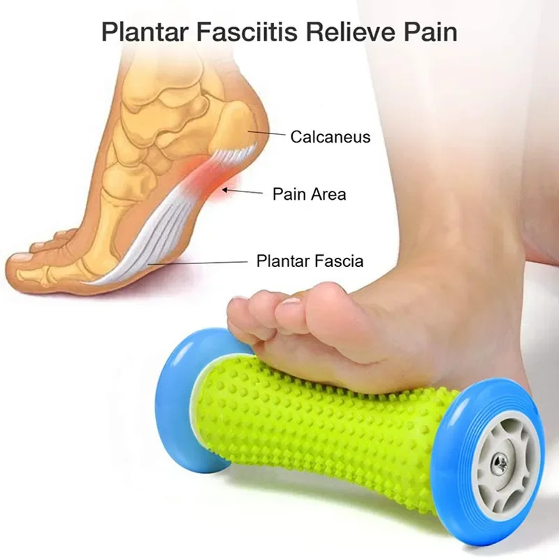 

Plantar Roller Massager for Plantar Fasciitis Relief and Back Leg Hand Muscle Relaxation Home Fitness Shiatsu Board Roller Type