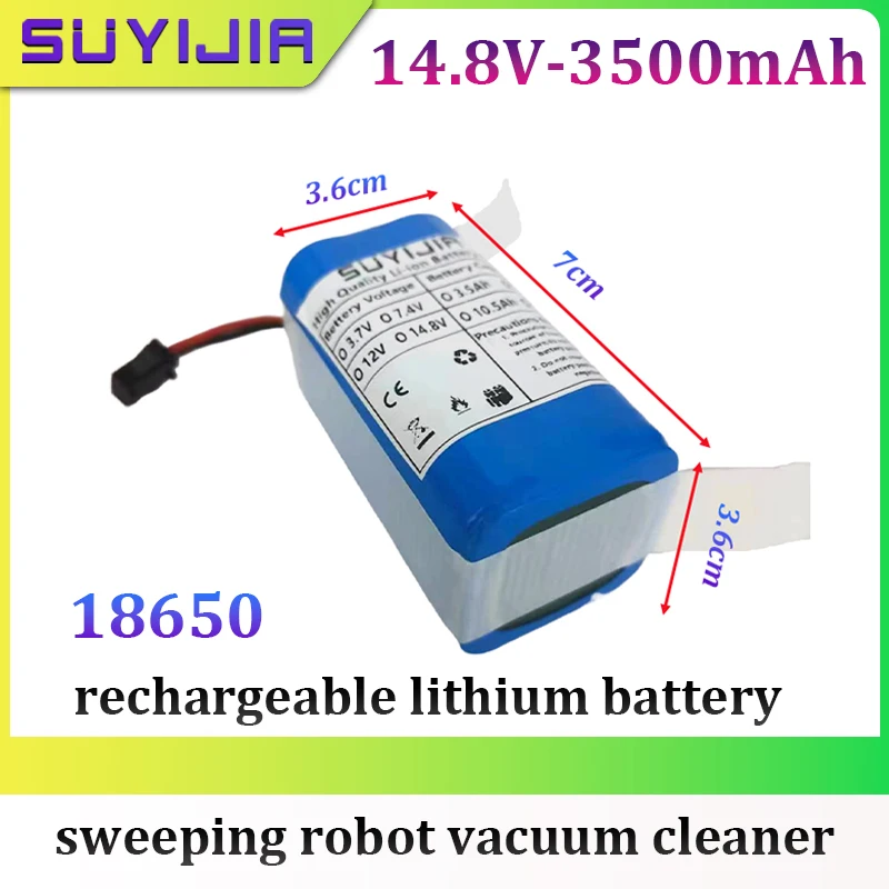 

SUYIJIA 4S1P 14.8V Rechargeable Li-ion Battery 3500mAh 18650 for Xiaomi Robot Vacuum Cleaner for Panasonic MC-WRC53 Built-in BMS