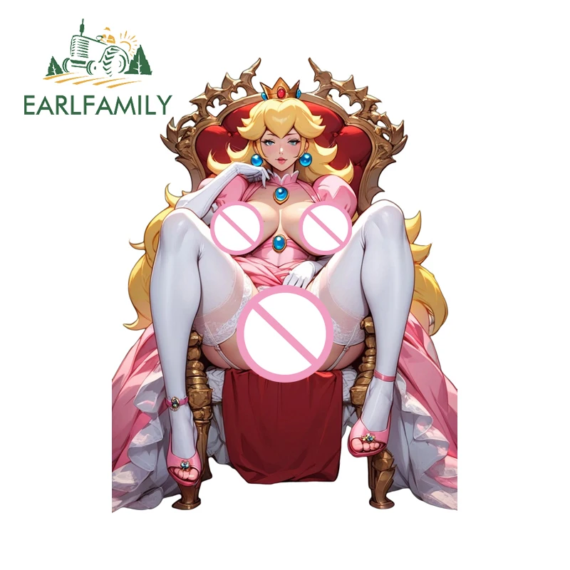 

EARLFAMILY оригинальные желтые волосы принцессы персика автомобильные аксессуары DIY наклейки на мотоцикл виниловая наклейка для автомобиля украшение внедорожника