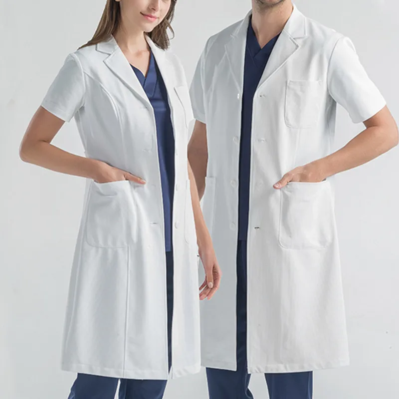 

Lab Coat Long Sleeve Uniform Medical Uniform Turndown Collar Doctor Uniform Hospital Wear Medical Wear