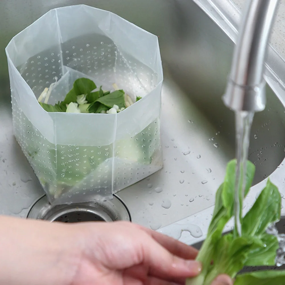 

Drain Hole Trash Strainer Mesh Garbage Bag Anti-clogging Sink Drain Hole Trash Leftover Kitchen Strainer