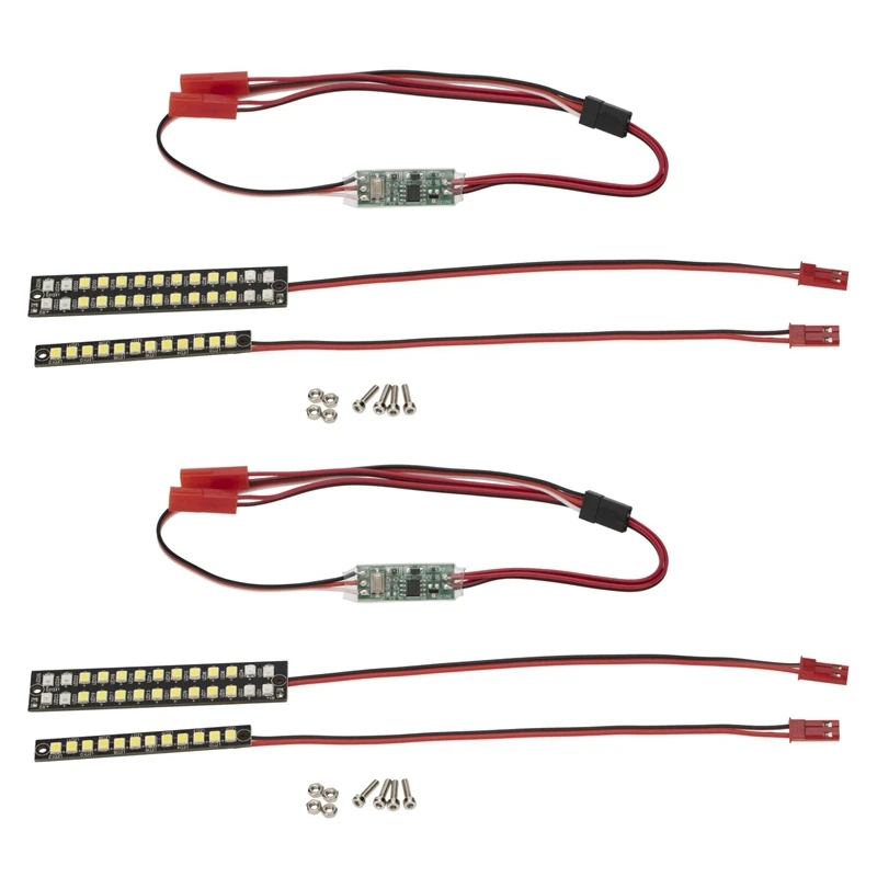 

2 Set 70Mm 58Mm Waterproof Front Rear Bumper Led Light Bar Upgrade Accessories For TRAXXAS 1/10 MAXX RC Car