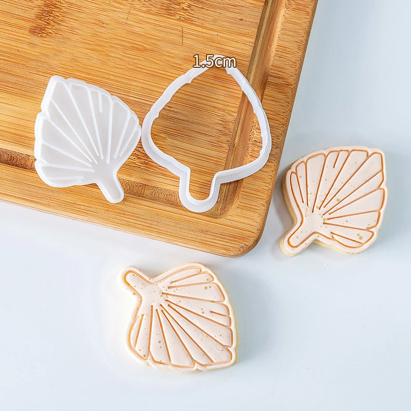Пластиковая форма для резки печенья пищевого класса листьев ракушек бисквитов