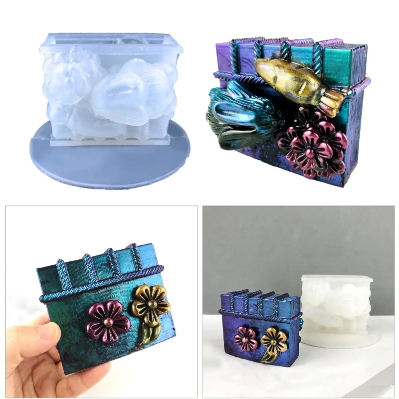 

Easter Silicone Candle Molds Aromatherapy Candle Making Mold Book Gypsum Plaster Mold for Candle Making Soap Home Decors Y08E