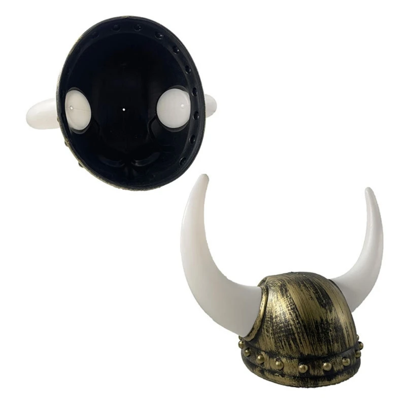 Средневековые шлемы викингов с рогами пластиковые норвежцы варварская шляпа