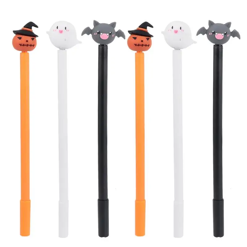 

6pcs Stationery Cute Cartoon Pumpkin Halloween Gel Pen School Office Kawaii Supplies Creative Gift Pens