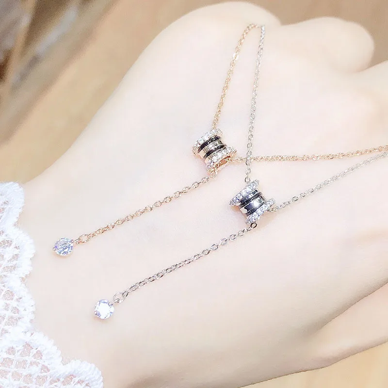 

Necklace for Women Damond Pendant Choker Zircon Inlay Luxury Jewelry Fashion Clavicle Chain