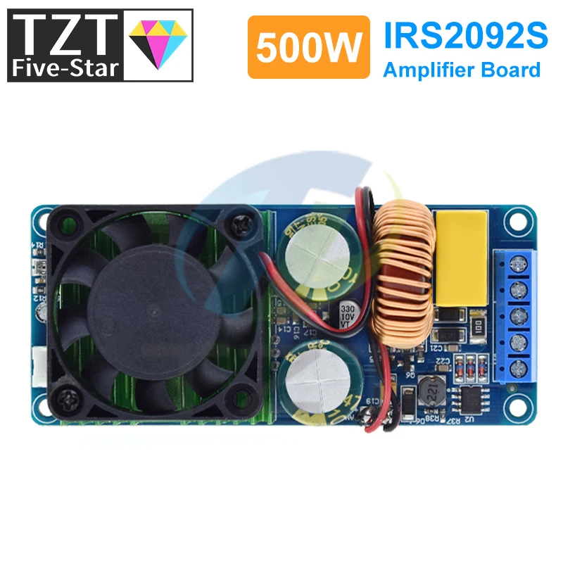 Одноканальный цифровой усилитель мощности TZT HIFI Power IRS2092S 500 Вт плата класса D