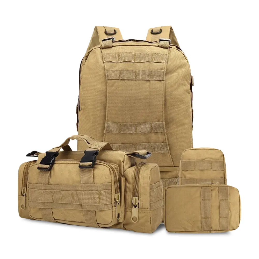 

50L Military Backpack Multifunction 4 In 1 Detachable Camping Bag MOLLE Buckle Extensible Hunting Hiking Army Tactical Backpack
