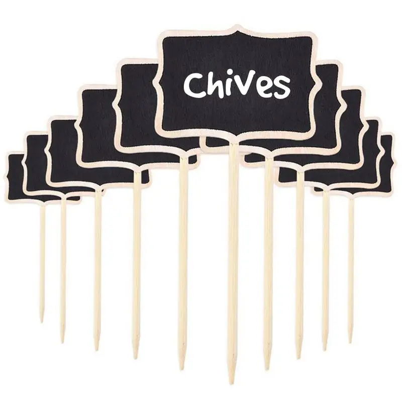 

Plant Name Tags T-Type Wood Garden Markers 10PCS Plant Name Tags For Vegetable Flowers Seeds Herbs Plants Small Blackboard