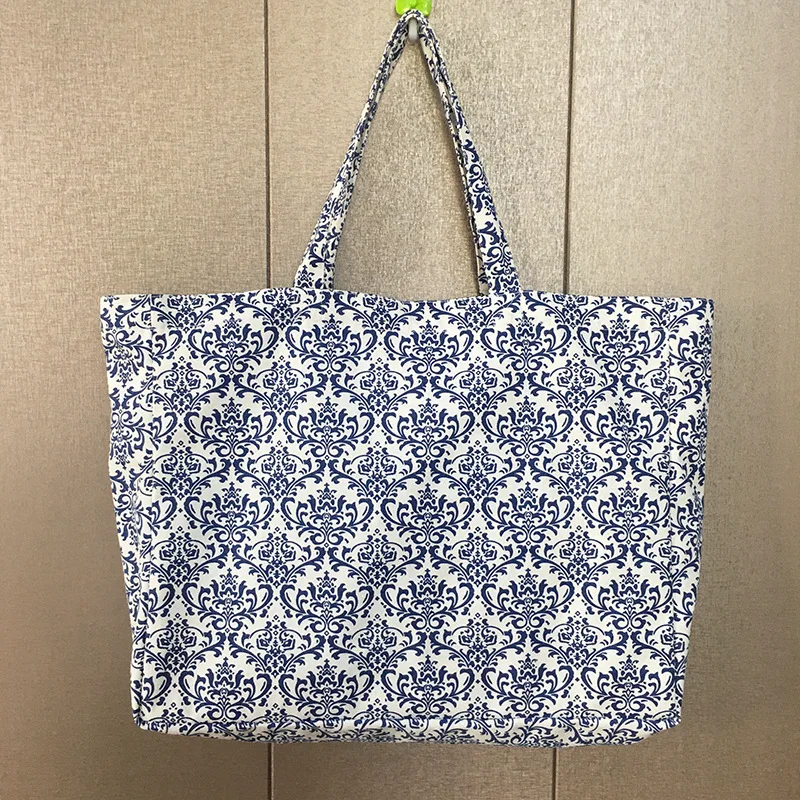 2023 Blue And White Porcelain Leisure Fashion Shopping Bags Fashion Casual Women Purse And Handbags Large Capacity Casual Totes
