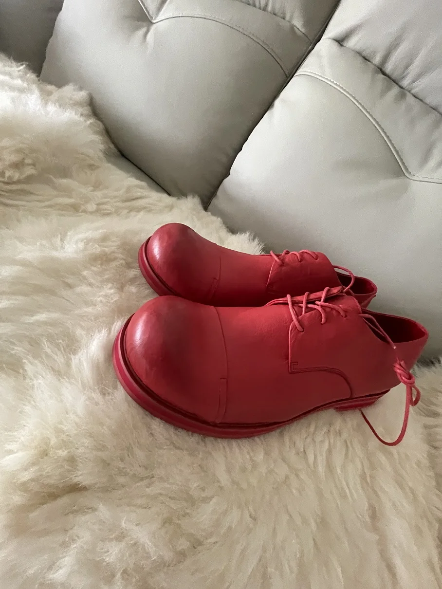 Туфли мужские из натуральной кожи натуральная кожа круглый носок толстая