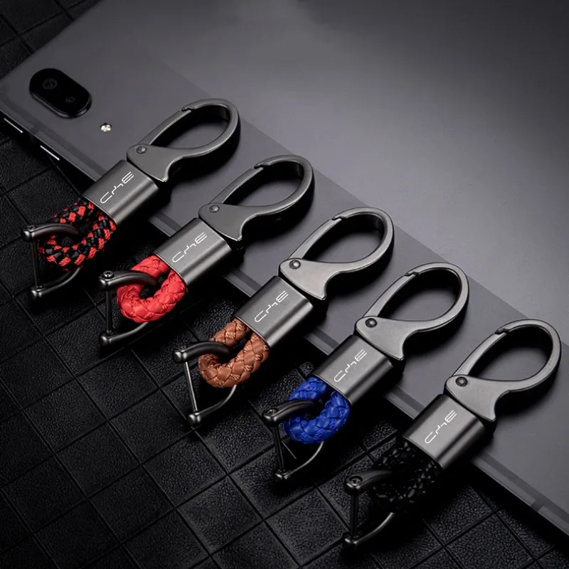 

Leather Cord Car Key Chain Horseshoe Key Ring for BYD Han F3 T3 S7 S8 F3R E5 M6 Song Yuan Qin Surui Tang Auto Accessories