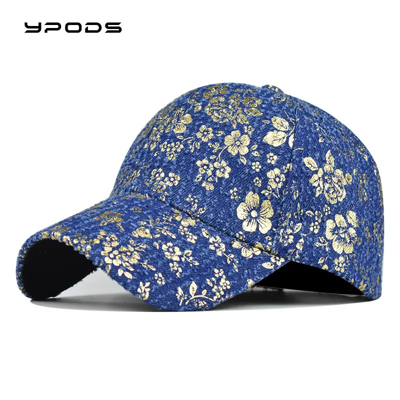 

New High-quality Printed Hip-hop Baseball Cap Cotton Gold Thread Baseball Cap Letter Printed Cap Hats for Women