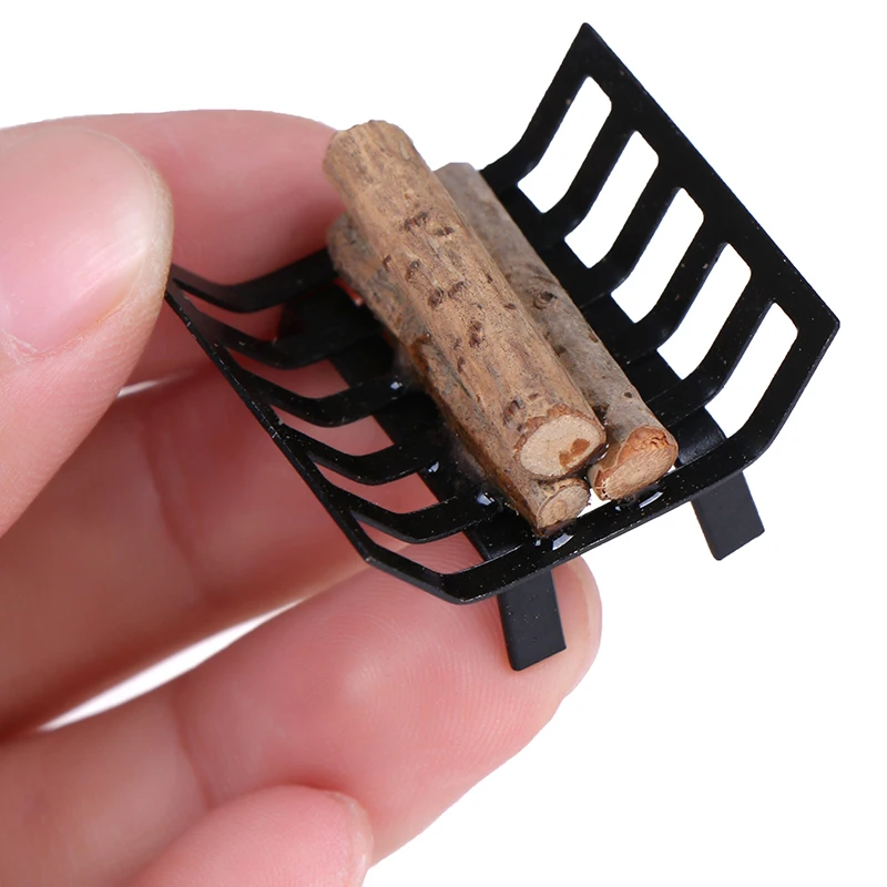 

Best Sale 1/12 Dollhouse Furniture Metal Rack with Firewood for Living Room Fireplace Model