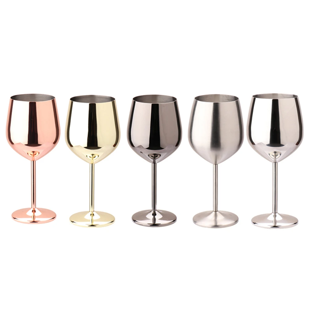 220/500ml Stainless Steel Wine Glass Cocktail Goblet Red Wine Glass Creative Metal Wine Glass Champagne Cup for Bar Restaurant images - 6