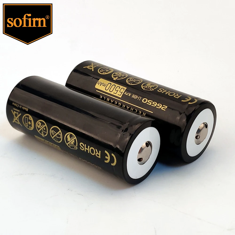 

Sofirn 26650 верхняя головка 5500 мАч 3,7 в перезаряжаемые батареи, литиевая батарея большой емкости, литий-ионные батареи, верхняя кнопка