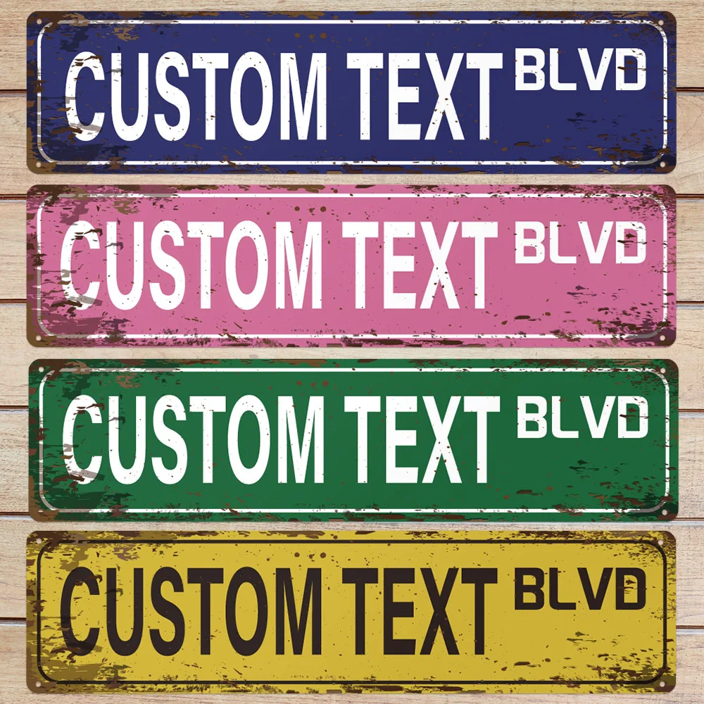 Персонализированный металлический уличный знак из алюминия