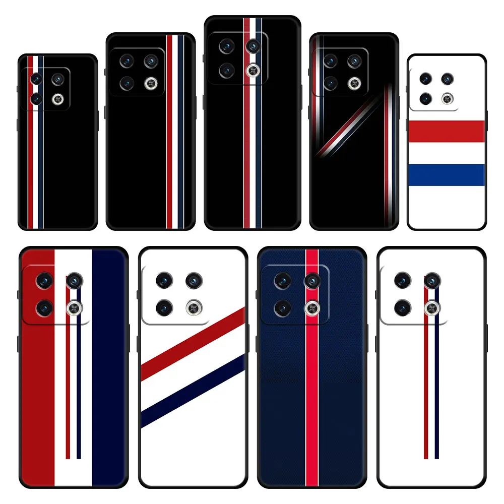 

Luxury Brand Line Phone Case Coque for Oneplus 9R 8 Pro 9 7T 10 Pro 8T 5G Nord 2 5G 9RT N10 Nord 5G N100 N200 Nord CE Soft Full