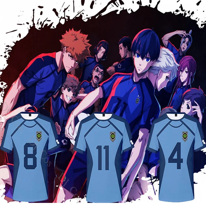 

Anime Blue Lock Isagi Yoichi Football Club Jersey Sportswear Cosplay Costume Bachira Meguru Kunigami Rensuke Chigiri Hyouma