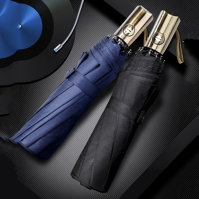 

Folding Windproof Umbrella Automatic Folding Outdoor Black Coating Windproof Inverted Umbrella Folding Paraguas Rain Gear New