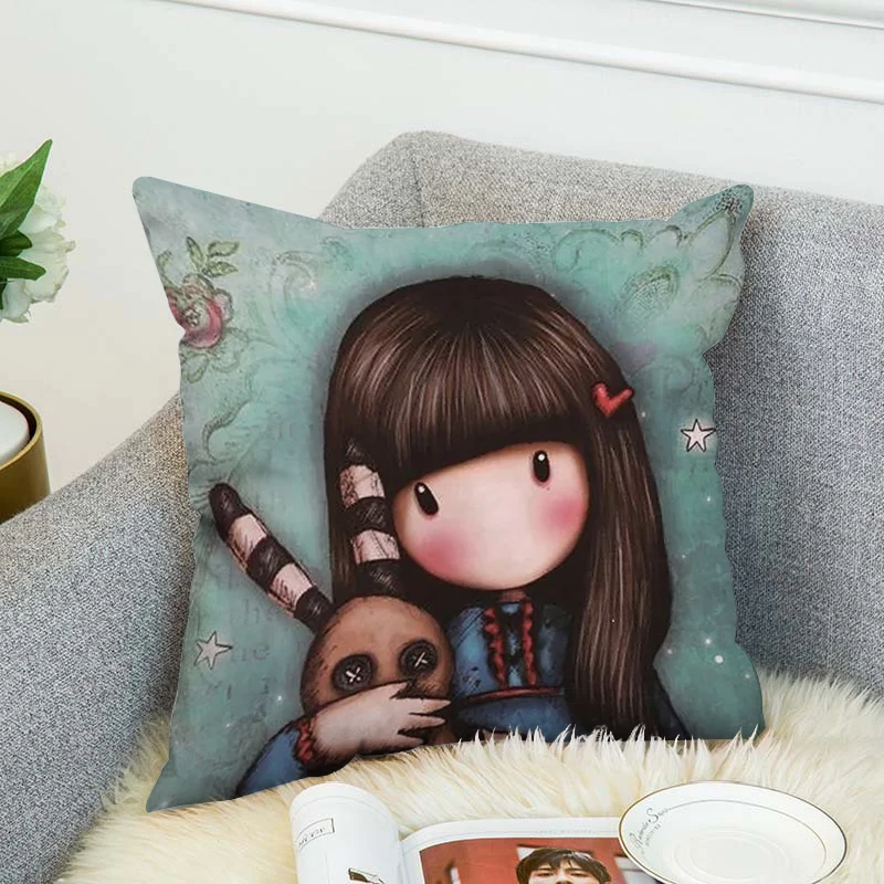 

Santoro Gorjuss Duplex Printed Pillow Cover Cushions Home Decor Sleeping Pillows Pillowcase Cushion Covers Pilow Cases Silk Body