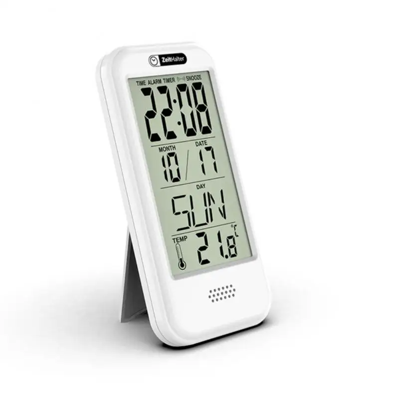 

New LCD Large Screen Display Alarm Clock Perpetual Dual-use Countdown Temperature And Humidity Sensor Desktop Alarm Clock