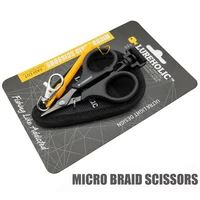 3pcset stainless steel fishing scissors serrated portable cut for fishing pe braid line fine with lanyard and bag