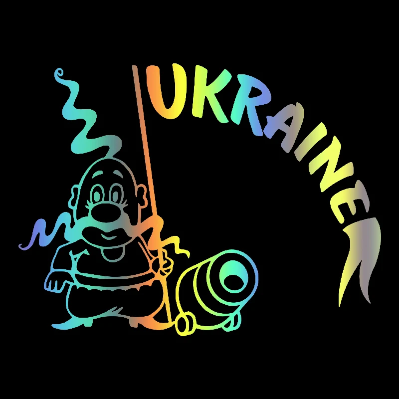 Наклейки на автомобиль, украинский мультяшный персонаж, наклейка на бампер мотоцикла, водонепроницаемая наклейка, 15 см