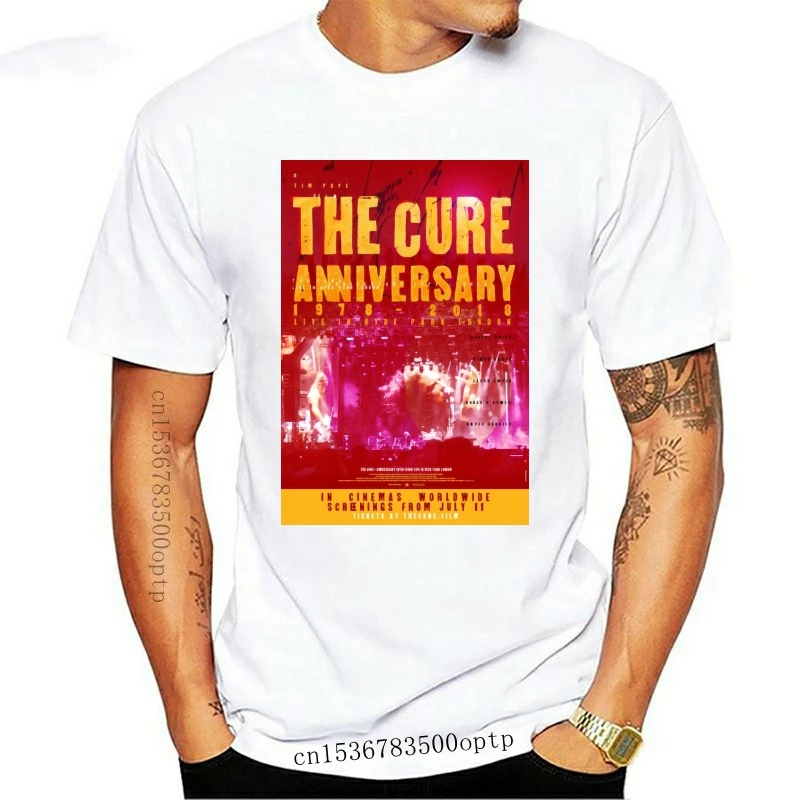 

Camiseta de The Cure Anniversary para hombre, camisa de la banda de Rock Tour, negra, S 5Xl, 1978