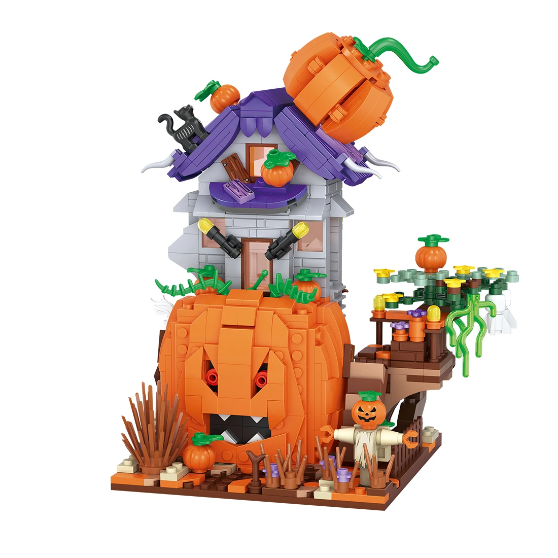 

Halloween Pumpkin House DIY Mini Parts Building Block Kit Model Kids Boys Gift (762PCS)