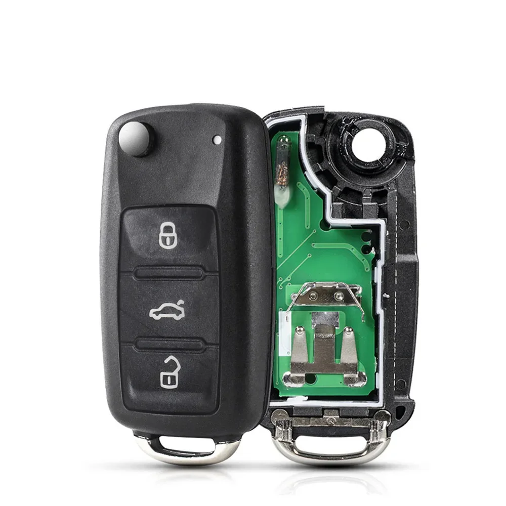 

KEYYOU с режущей сервиной 5K0837202AD для VW Volkswagen Caddy Eos Golf Jetta Polo Touran Passat 434 МГц ID48 удаленный автомобильный ключ