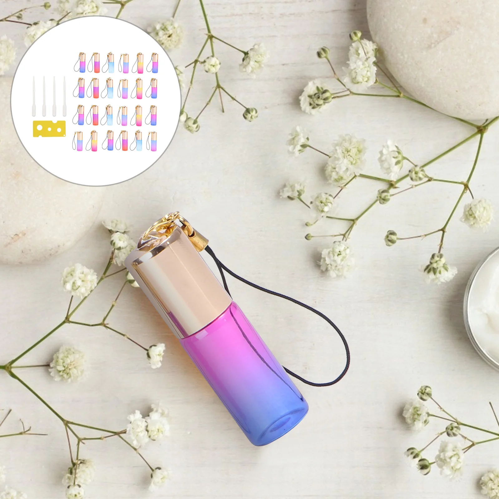 

29 Pcs Essential Oil Bottle Set Roller Ball Mini Perfume Bottles Glass Travel Amber