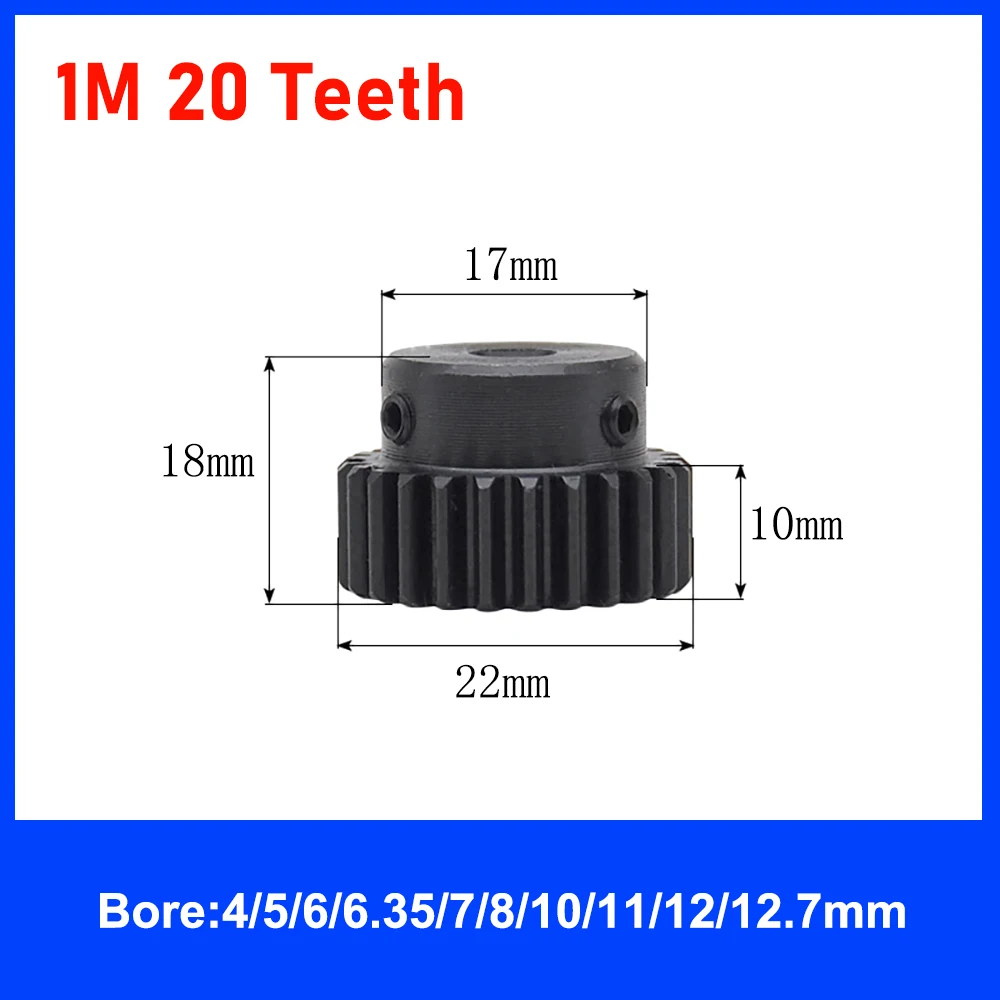 Прямозубая передача 1Mod 20 T-24 T металлическая D отверстие прямозубая с шагом