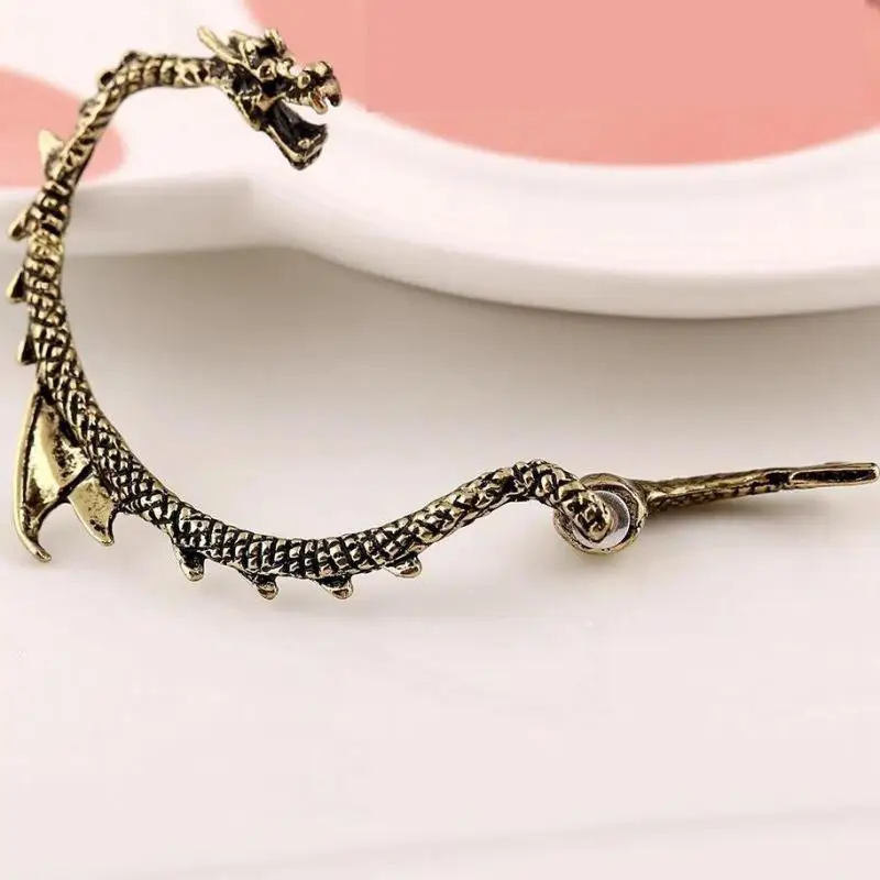 Женские серьги-клипсы в виде дракона |