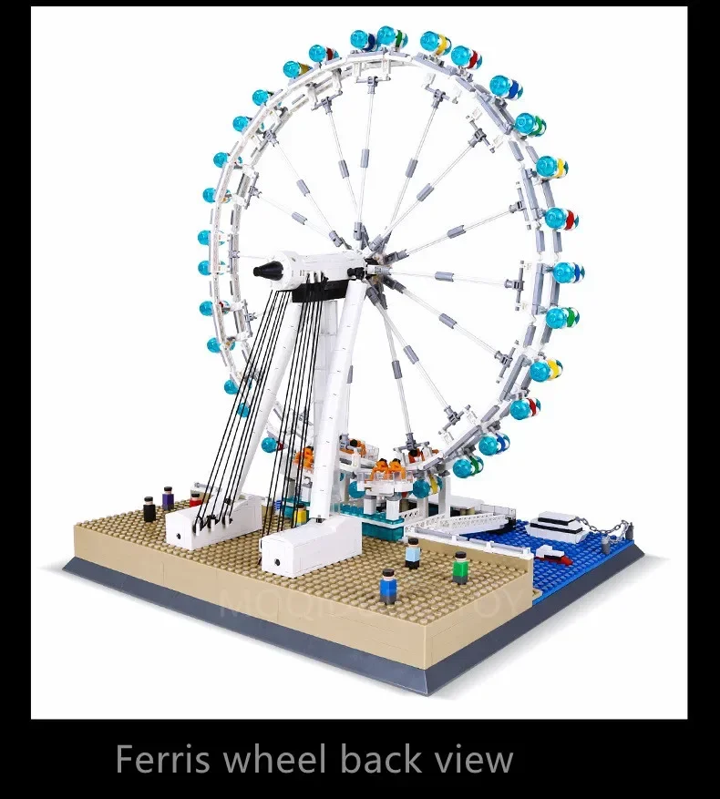 Городские супер колесо обозрения строительные блоки большая известная модель