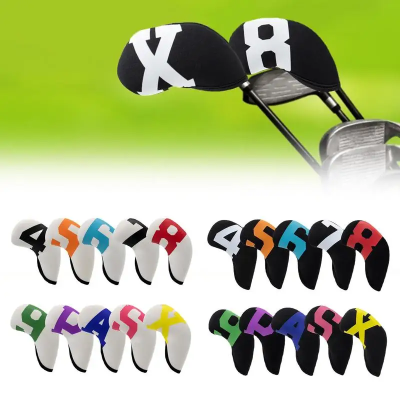 

10pcs Golf Putter Cover Golf Cove Golf Club Driver Head Cover Golf Club Anti-scratch Golf Head Covers Golf Accessories 13*7cm