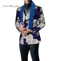 2022 news african clothes men blazer with scarf riche bazin jacket coat outerwear full sleeve african clothing m 6xl wyn1382