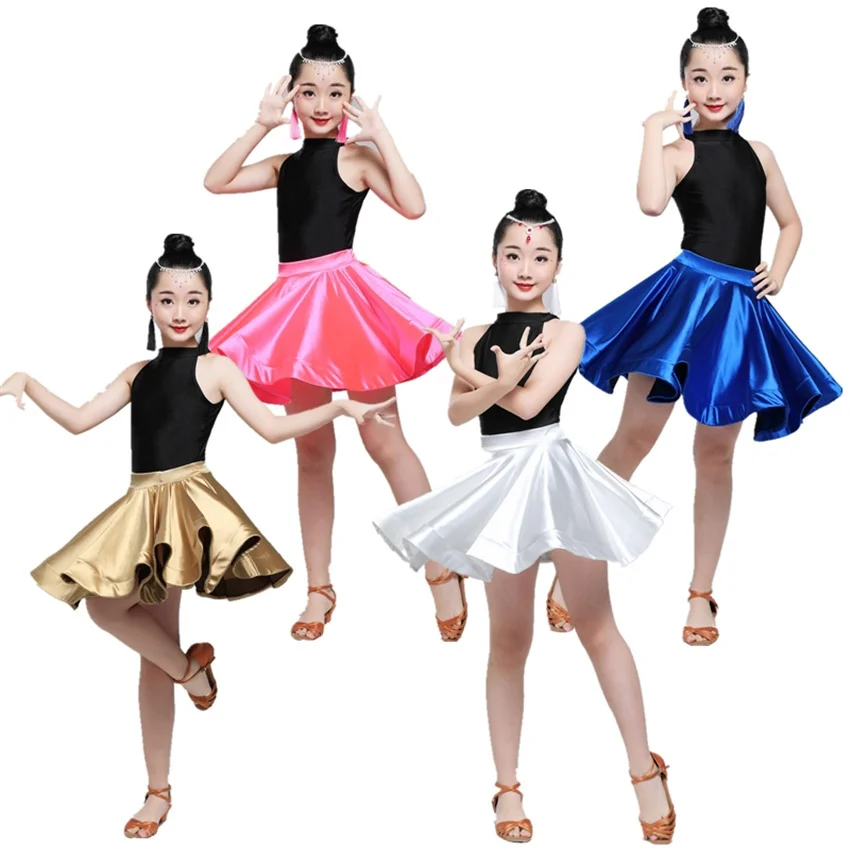

Girls Latin Dance Dress Salsa Tango Stage Performance Costumes Children Sexy Samba Cha Competition Dancing Clothing rumba